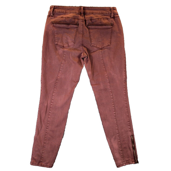 White House Black Market Jeans 8 Women's Red Skinny Skimmer Stretch Cotton - Picture 2 of 14